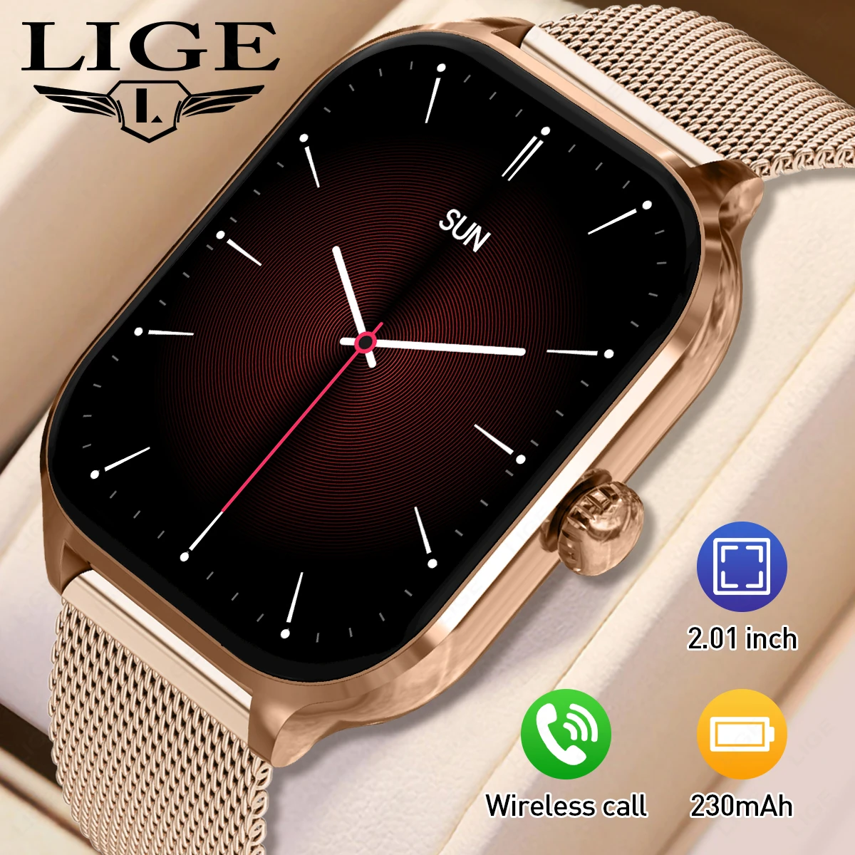 LIGE 2025 New Smart Watch Women 2.01