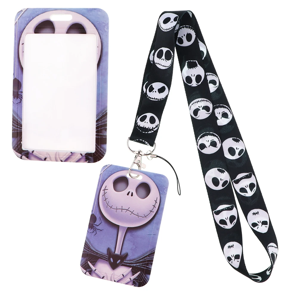 Halloween Gift Nightmare Before Christmas Lanyard Jack Skellington Keychain for Key Phone ID Card Badge Holder Neck Strap Lariat