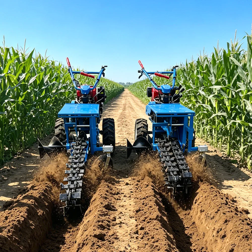 18HP Diesel Multifunctional Handheld Mini Chain Trencher Machine for Farming Pipeline