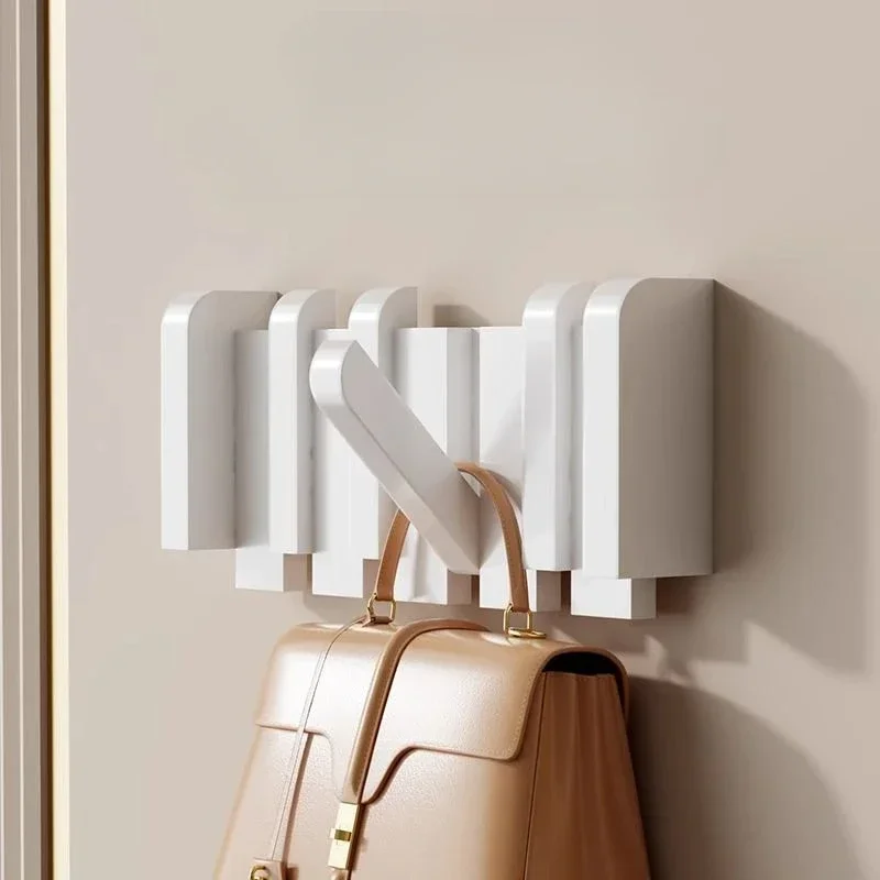 Wall Coat Rack Simple Piano Key Design Solid Wood Coat Stand Living Room Wall Hanging Clothes Hat