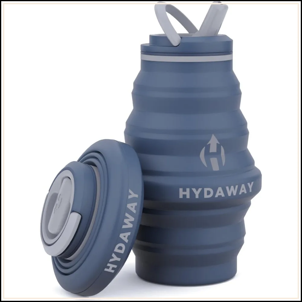 17oz Travel Collapsible Water Bottle - BPA-Free, Leakproof, Lightweight, Space-Saving