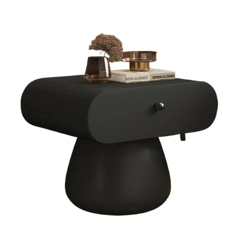 

Creative bedside table Italian minimalist high-end solid wood shelf simple modern 2025 new small coffee table cute