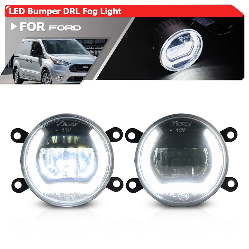 2-in-1 Front Bumper Led Daytime Running Light Fog Lamp Kit For Ford Transit Connect/Tourneo Connect Gen2 Panel Van/LAV 2013-2023