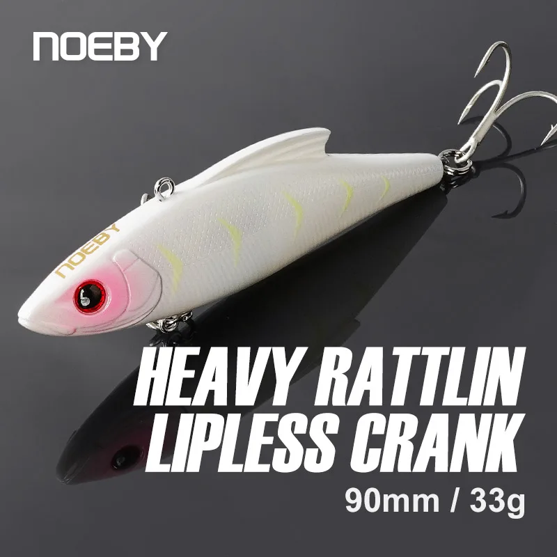 

Noeby Rattling and Vib for Winter Sinking Vibes 90mm 33g Artificial Baits Sea Crankbaits Rattlins for Winter Fishing Lures