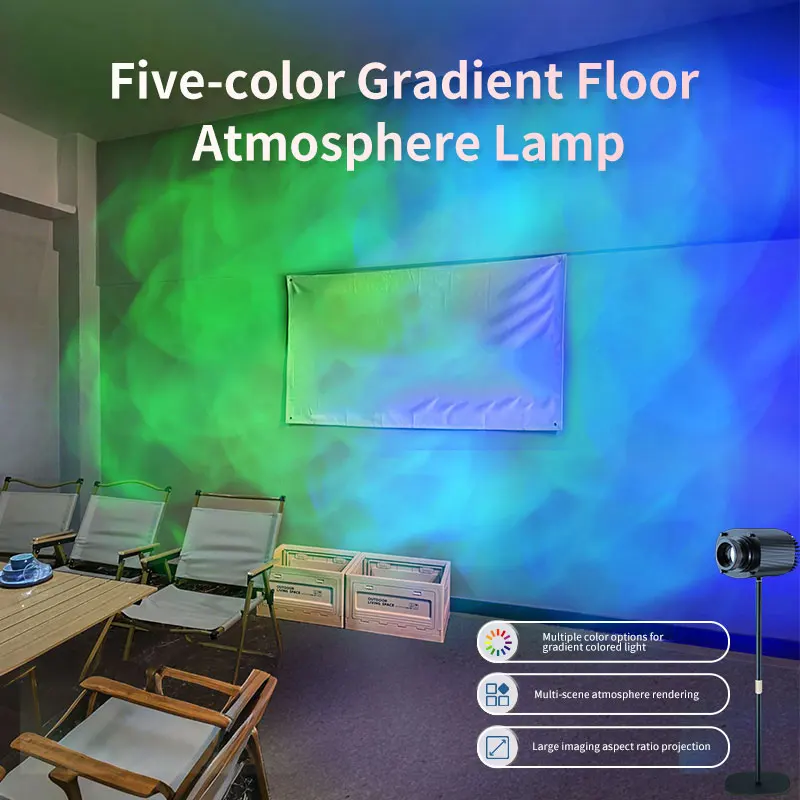 الراقية ديناميكية تموج الماء العارض أجواء ضوء ل TikTok لايف الرقص الغناء جدار ديكور مصباح الخلفية #5