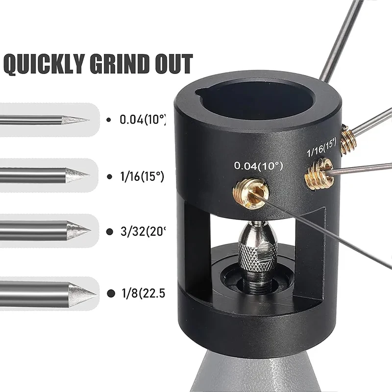 Aluminum Tungsten Electrode Sharpener Grinder TIG Welding Tool With 4 Cut-Off Slot Multi-Angle & Offsets Electrode Grinde Tools