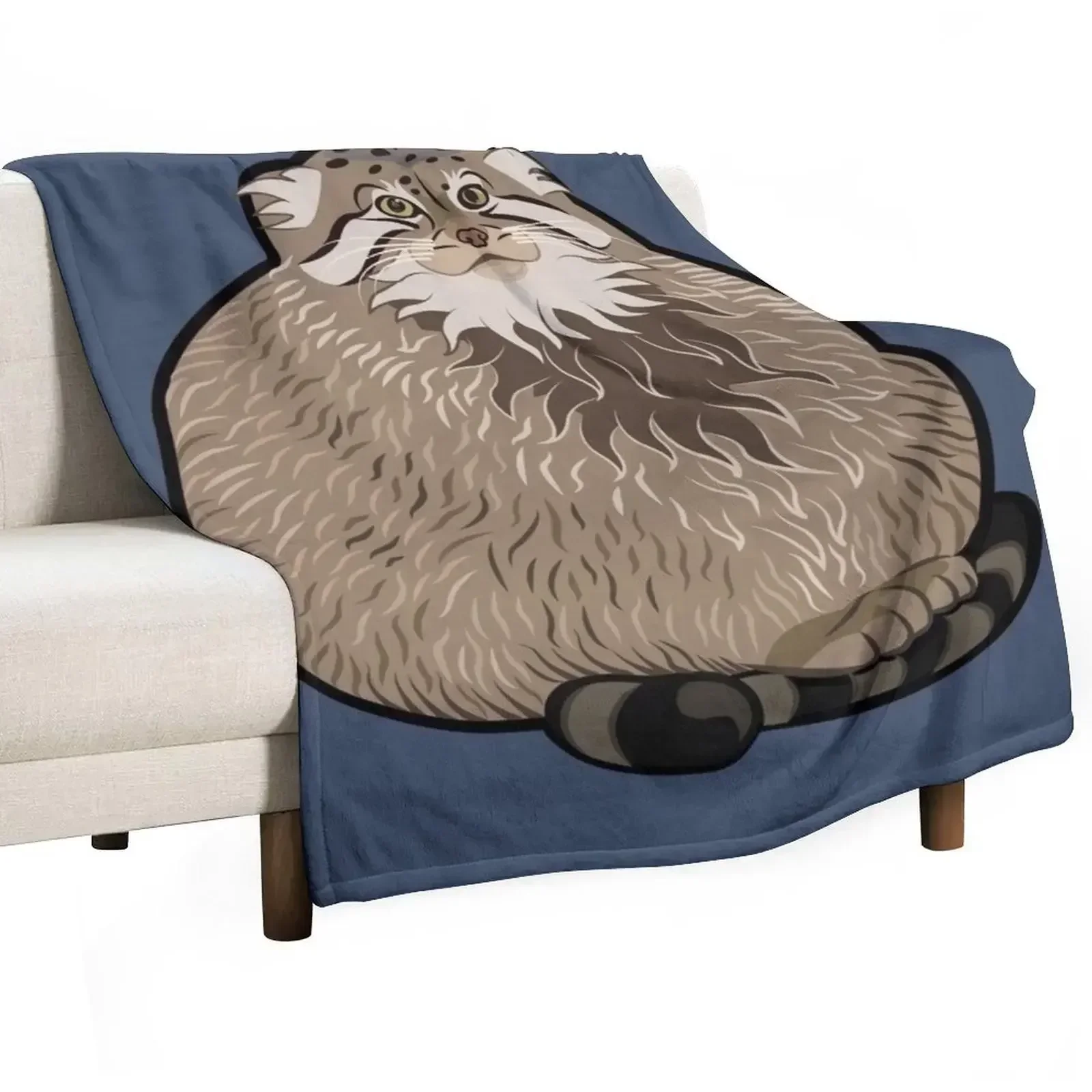 

Pallas's Cat Throw Blanket Fashion Sofas Thermal Soft Plush Plaid Blankets