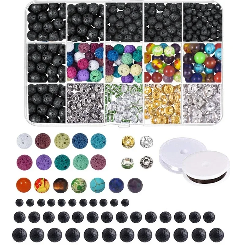 

600cps Colorful Beads Stone Bead for DIY Jewelry Making