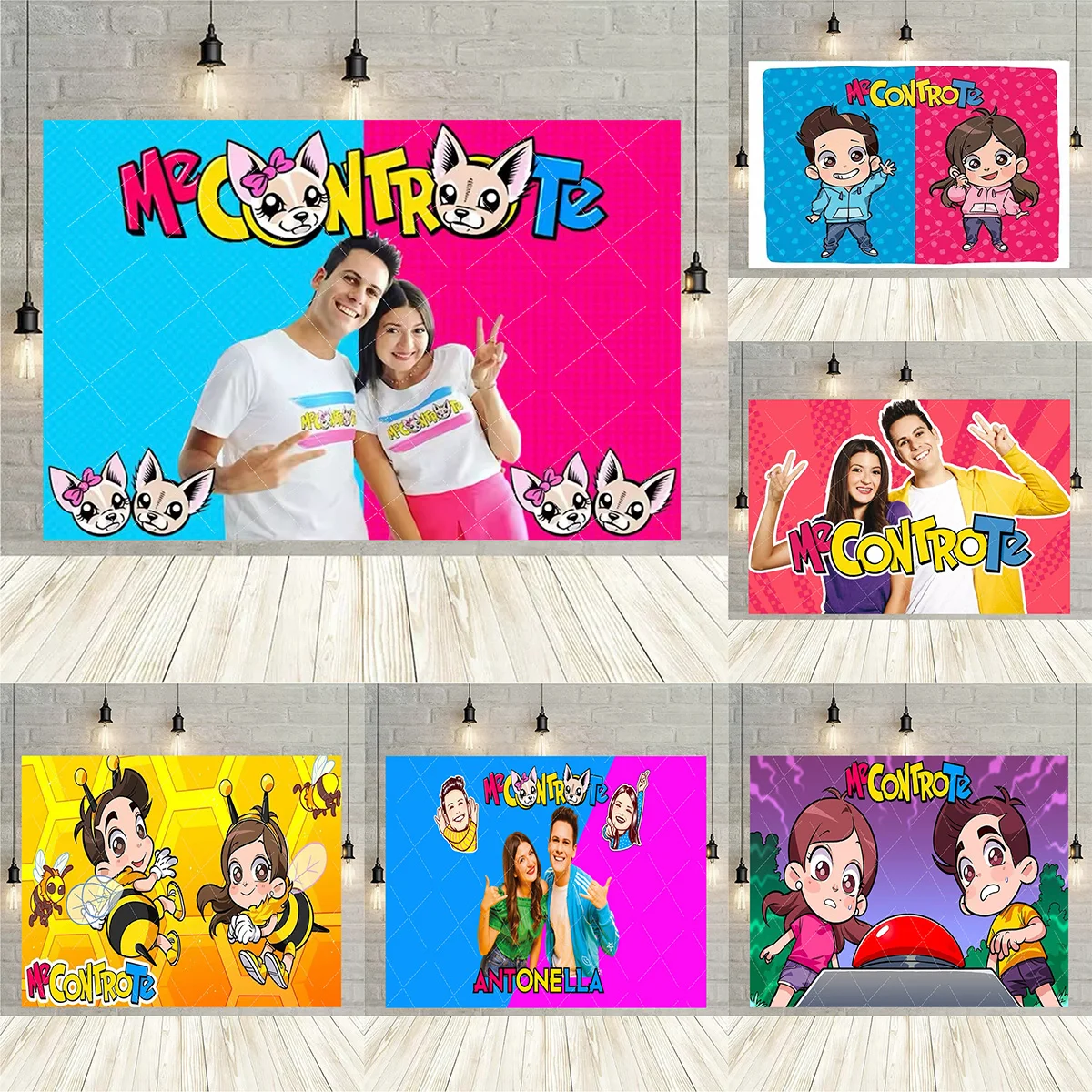 

Cartoon MICH CONTRO TE Theme Kids Birthday Party Backdrop Me Contro te Party Decor Baby Baptism Party Supplies Baner Kids Gifr