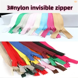 (10pcs) 3# Nylon Invisible Zipper Wholesale closed tail dress pants side zippers 18cm