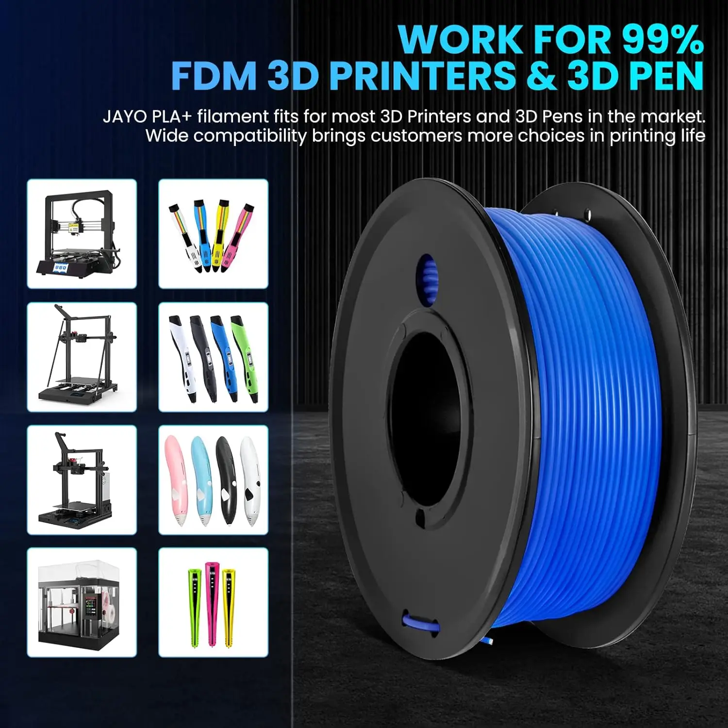 Imagem -05 - Jayo-filamento Transparente para Impressora 3d Material de Impressão 3d 100 sem Bolha Não-tóxico Petg Petg 175 mm