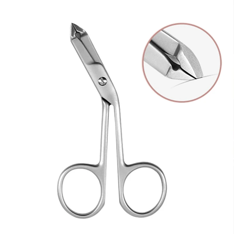 Scissors Shaped Eyebrow Tweezers Eyebrow Straight Flat Tip Tweezers Hair Plucker Hairgripping Tweezers for Eyebrows