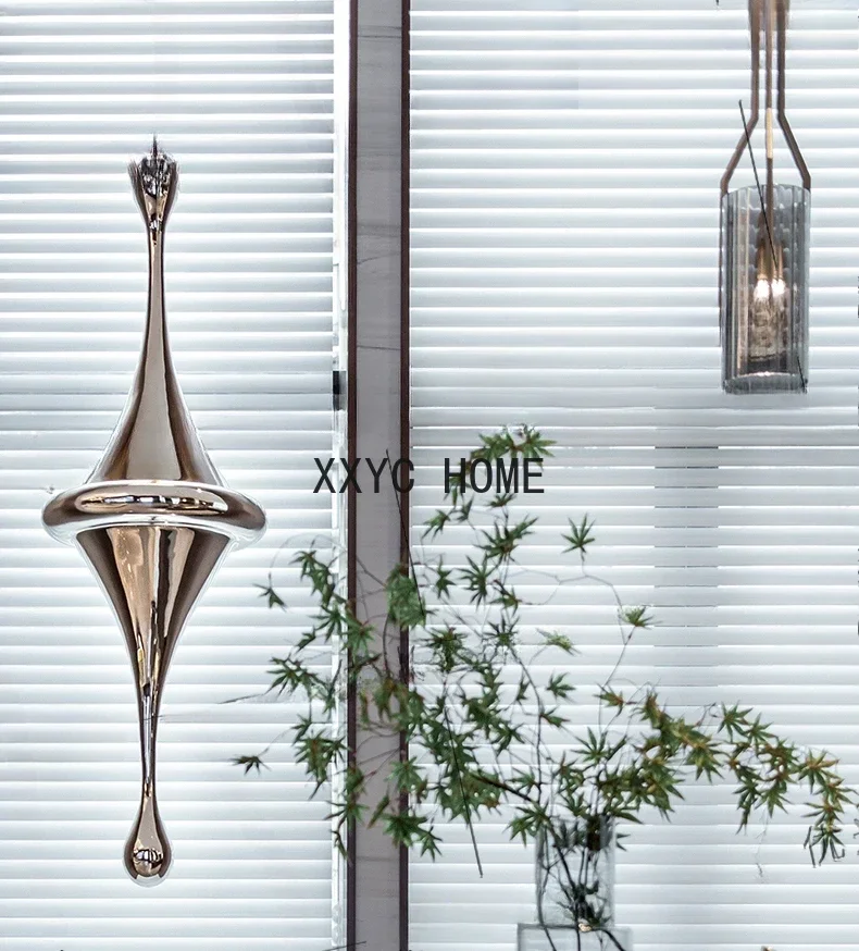 

Sales Office Hotel Lobby FRP Pendant Water Droplets Sculpture Ornament Decoration Art Device