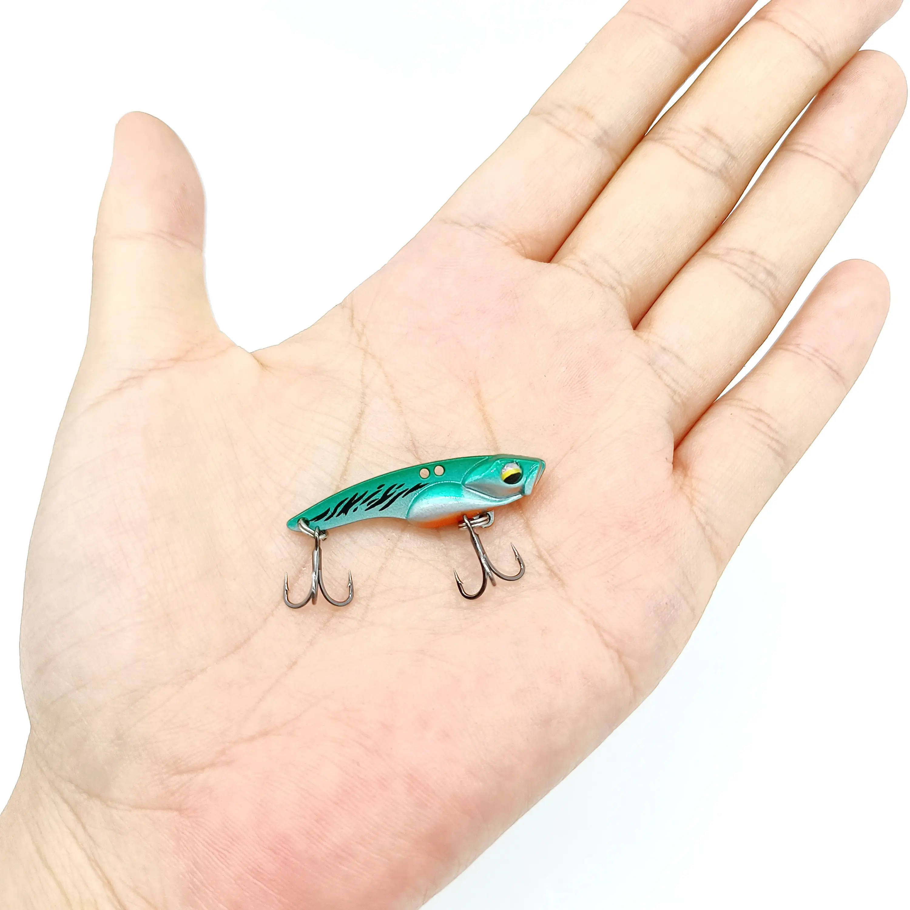 DUODUOYU 1PCS Metall VIB Jig Angeln Locken 3,5g/5g/8g Künstliche Löffel Spinner Sinking vibetion Drillinge Pesca Angelgerät – Detail 6