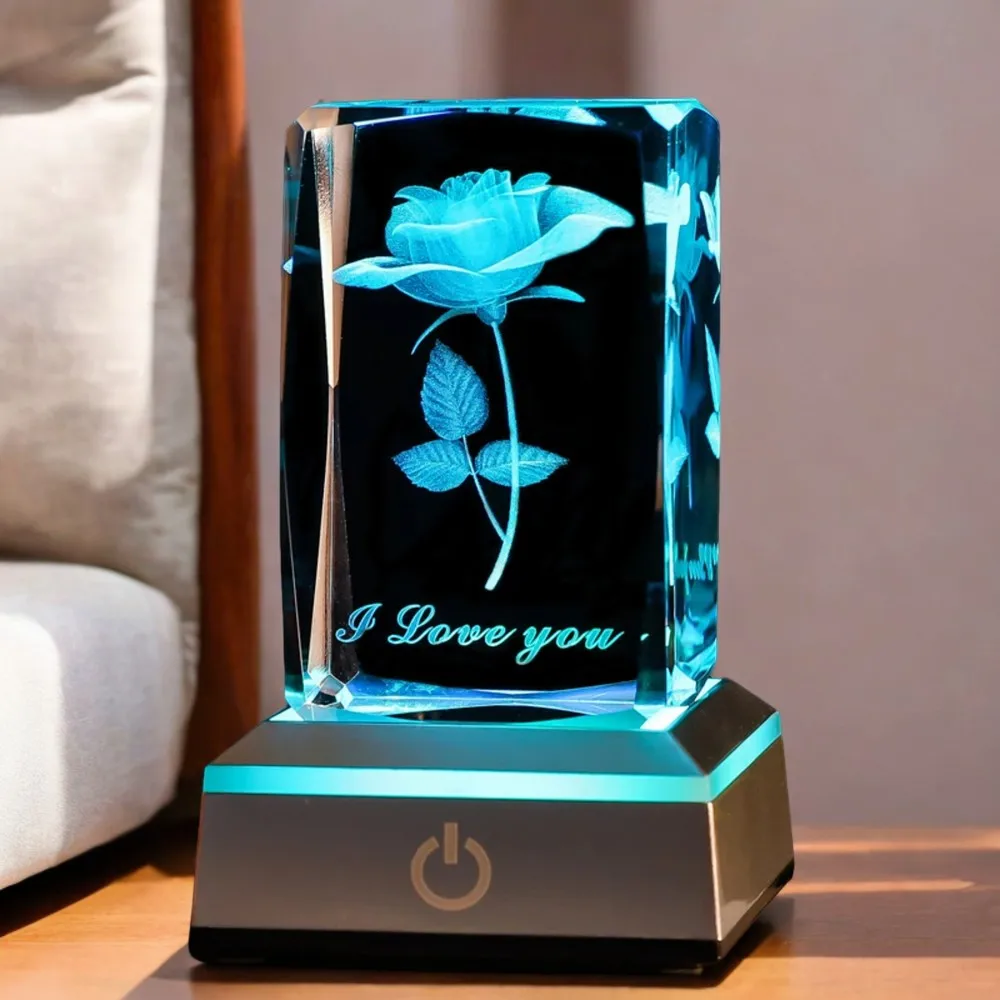 Exquisite Vibrant LED Rose Night Light - Beautiful, Colorful Anniversary, Christmas, Valentine's Day, Birthday Gift for Mother,