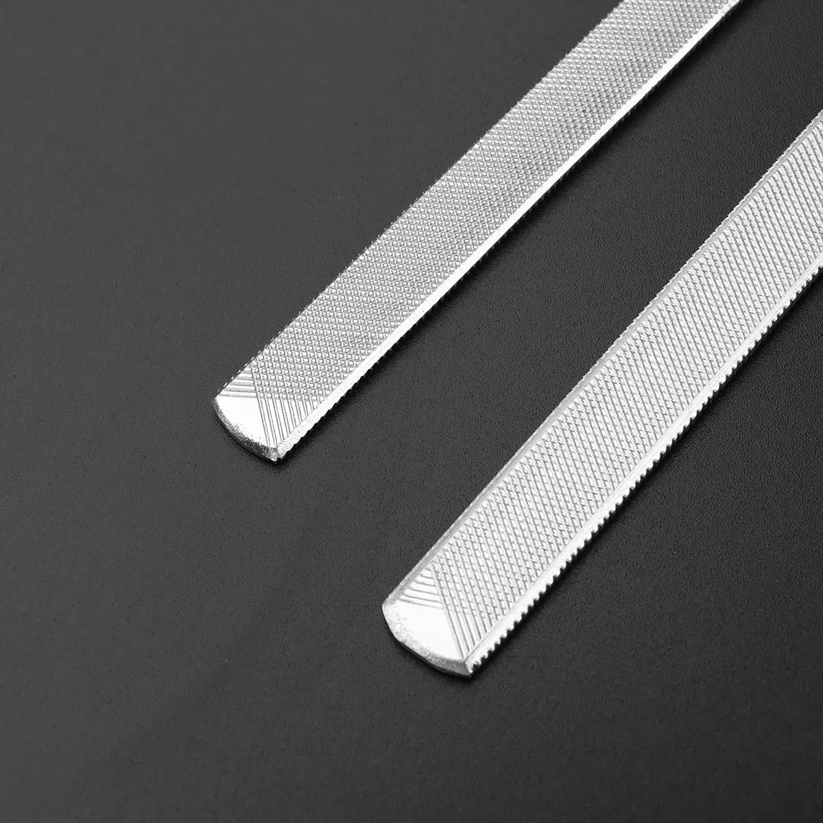 1Set Nagelvijl Set Roestvrij Staal Manicure Pedicure Gereedschap 13Cm 5.1inch 18Cm 7.1inch Vierzijdig Dubbelzijdig Nail Art Slijpen