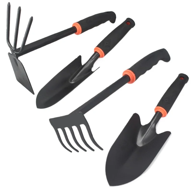

Gardening Tools Set - 4-Piece Stainless Steel Kit with Shovel, Rake & Trowel for Planting, Weeding & Beach Use