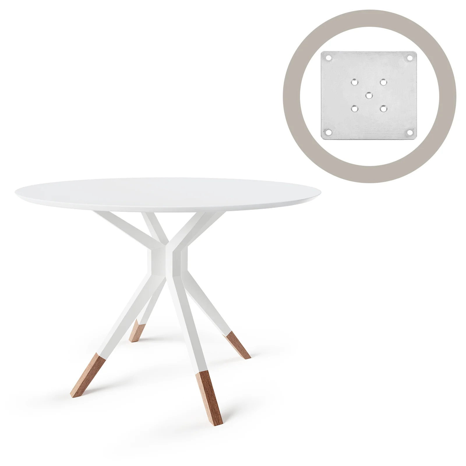 

8Pcs Table Leg Bracket 5-Hole Flat Mounting Plate Stable Longevity Furniture Connectors for Various Furniture Types