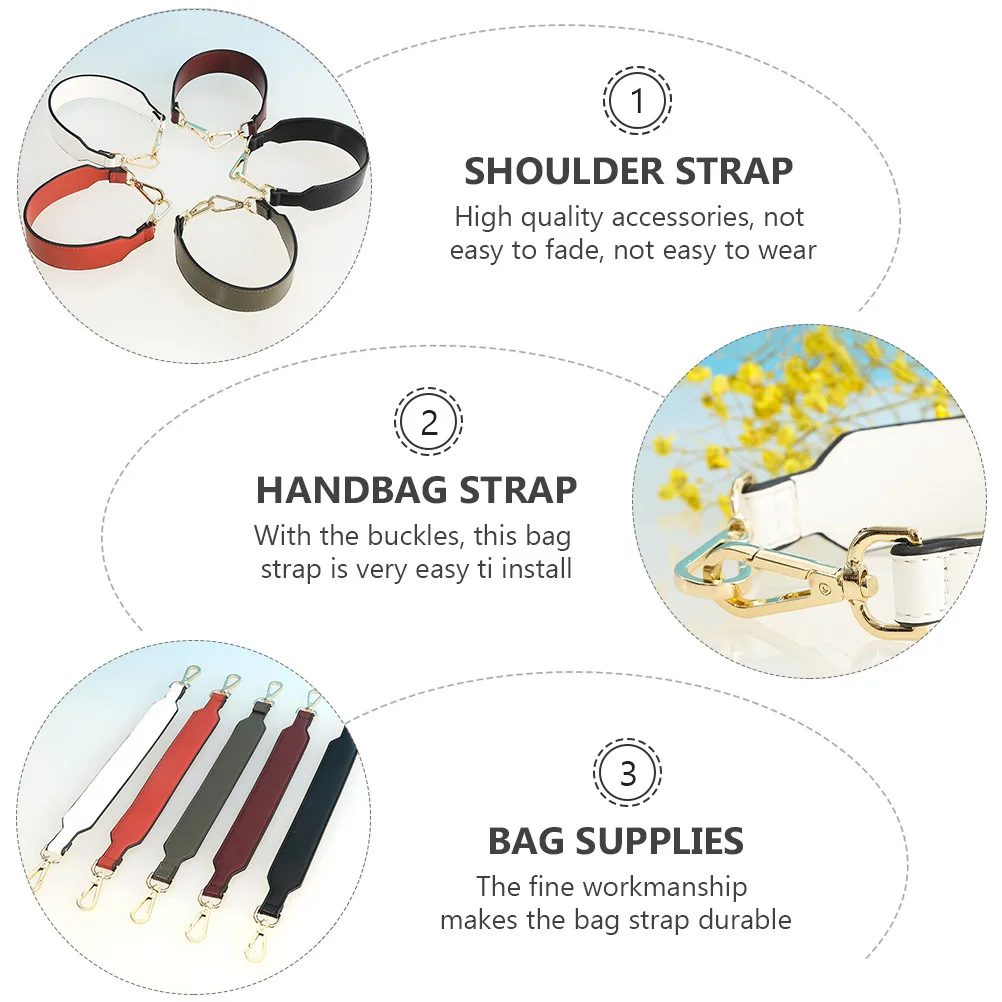 

41cm Handbag Strap Replacement Wide Shoulder Strap Design Easy Install Bag Accessory Durable Practical Bag Accessory