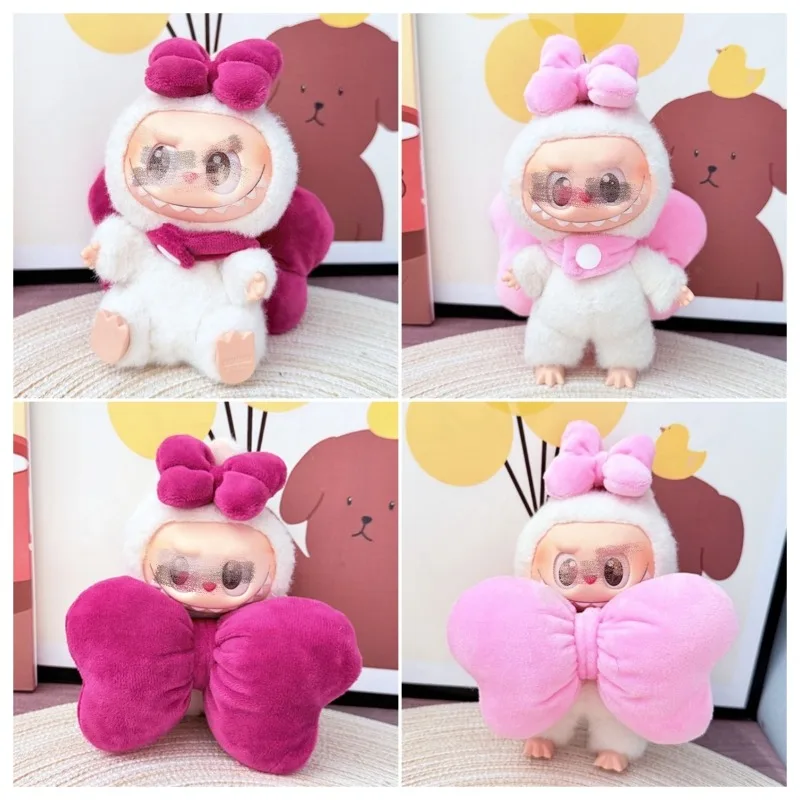 

For Labubu Doll Clothes Kawaii Bow Decoration Outfit DIY Accessories Suit 15cm Cotton Doll Clothing Replacement Children Gifts
