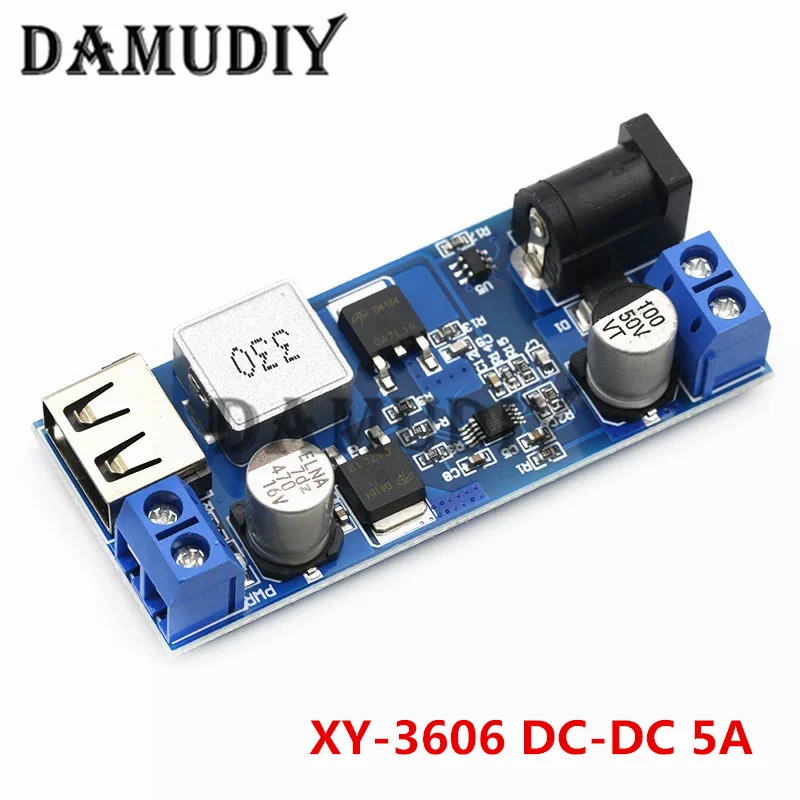 5pcs/1pc DC 5A Step-down Power Supply Module 24V/12V Wide Voltage 9-36V to 5V Power Converter XY-3606