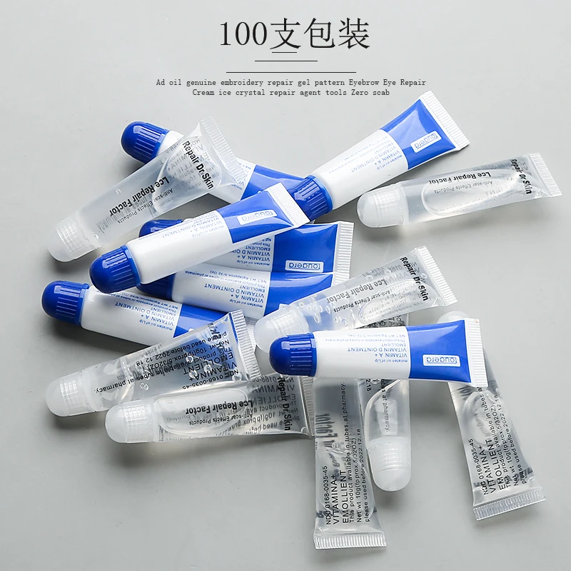 

100Pcs Faster Healing Tattoo Aftercare Cream Vitamin A & D Ointment Skin Treament Repairing Cream For Tattoo Eyebrow and Lips