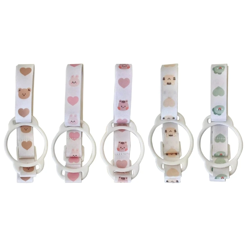 Adjustable Baby Bottle Holder Strap Baby Bottle Safety Leash Universal Baby Bottle Strap Stroller Drink Bottle Holder