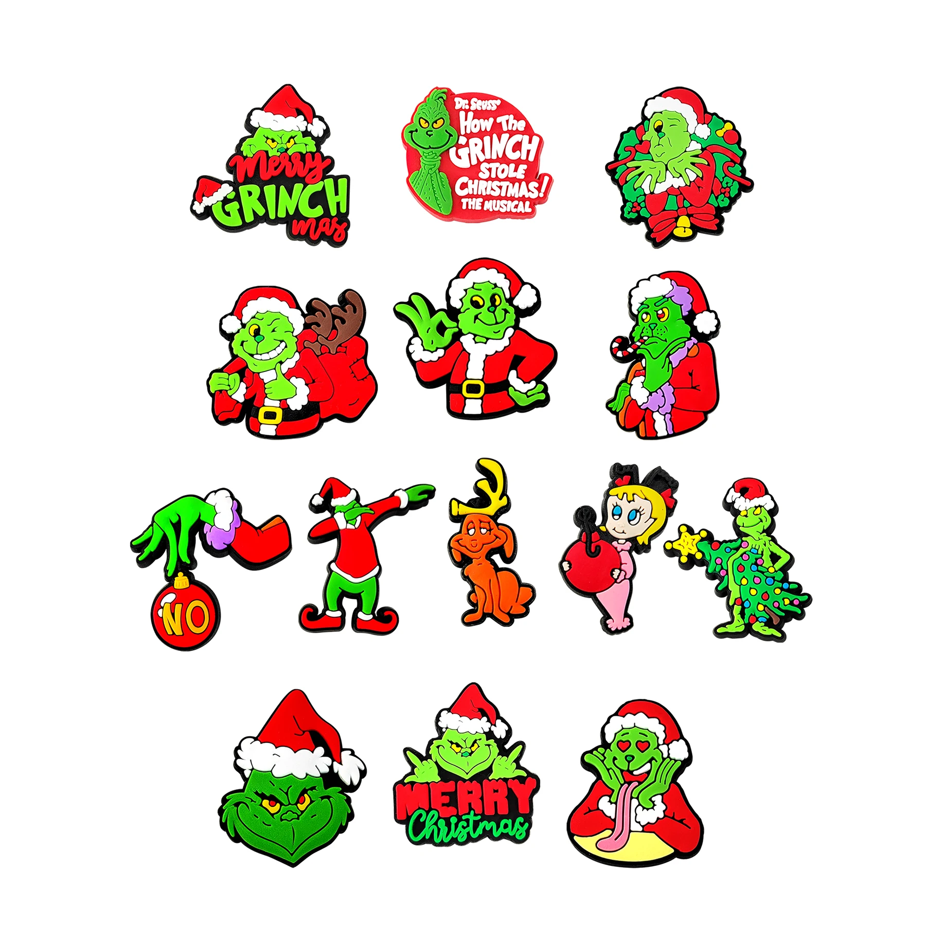9-22 Stück Weihnachtliche Grüne Cartoon-Schuh-Charms Cartoon-Clog-Sandalen Gartenschuh-Dekoration Zubehör Schnallen Kinder-Partygeschenke – Detail 10