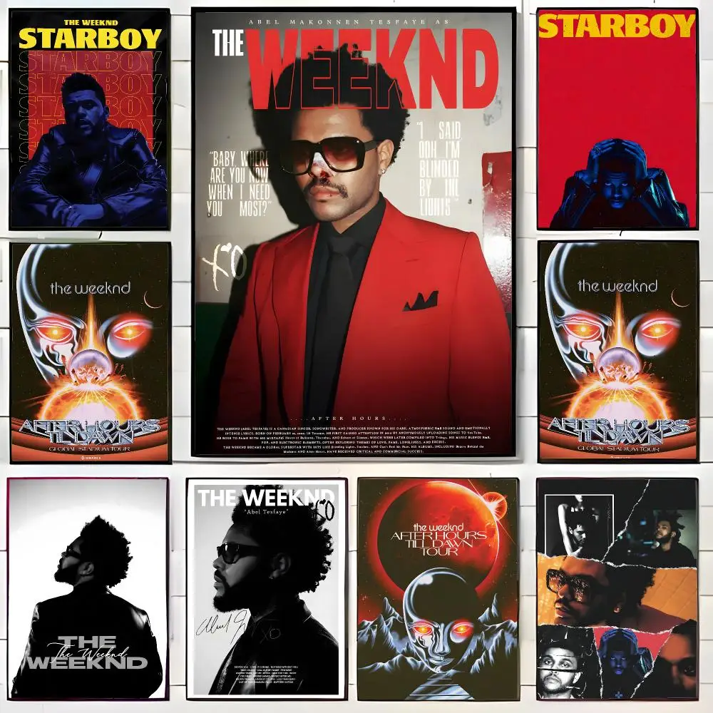 singer rnb pop T-The Weeknd Poster Wall Art Print Decorative Mural Home Decor Gift Unframed