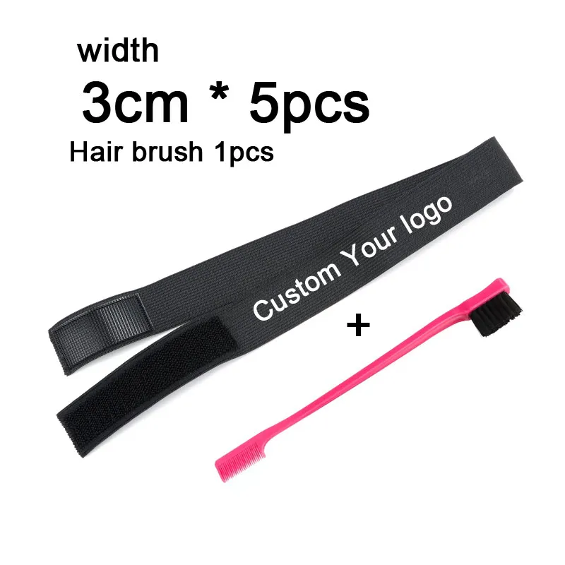 Schmelzband, individueller eigener Logo-Name, verstellbarer Rand, elastisches Band für Perücken, Spitzenschmelzband, Schwarz, 2,5 3, 3,5 cm, Haarschmuck