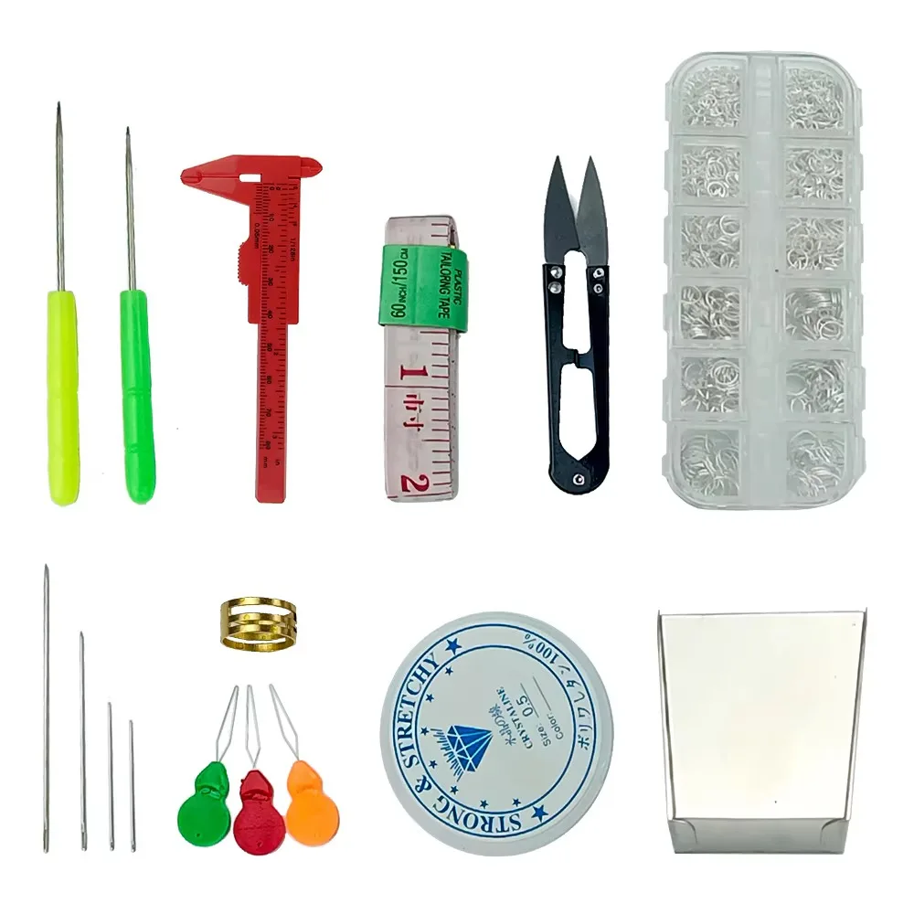 Niupika Jewelry Making Tools Kit DIY Beading Plier Set with Bead Design Board Caliper Wire Storage Case Complete Craft Supplies