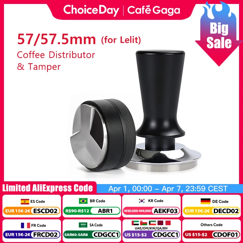 Kaffee Distributor Tamper Leveler Für Lelit Anna Anita 57mm 57,5mm Edelstahl Barista Espresso Zubehör Barista Werkzeuge
