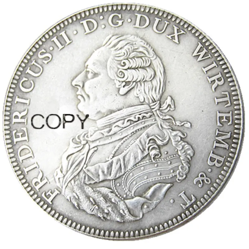 DE(21)Germany 1798 Wurttemberg, Thaler KM-Pn26 Silver Plated Copy Coin