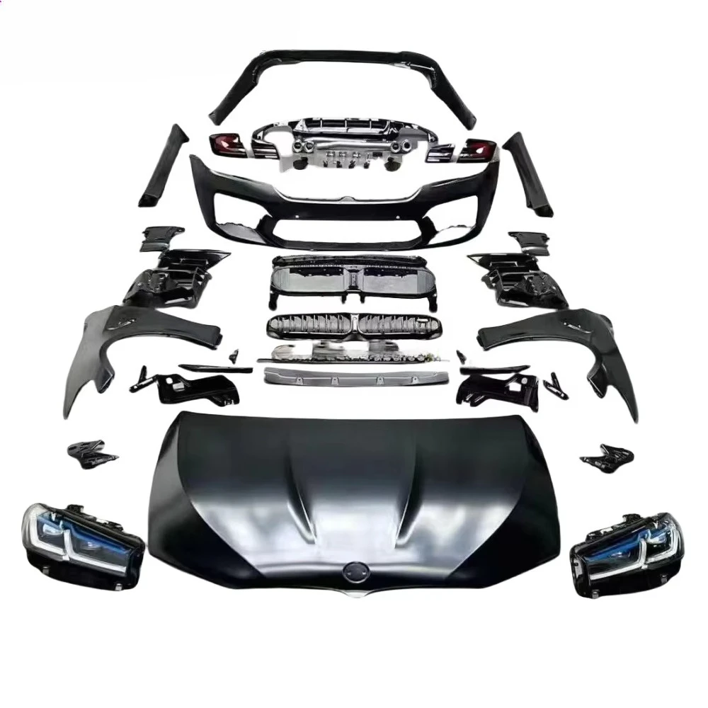 

High-quality PP Car Parts Bumpers for M5 G30 F90 F10 LCI Front Bumper Grill Car Hood Rear Diffuser Side Skirts and so oncust