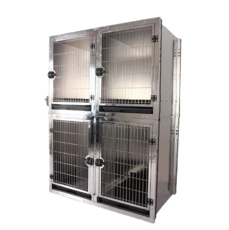 wholesale luxury iron pet dog crate mental stackable cages modular large stainless steel kennel