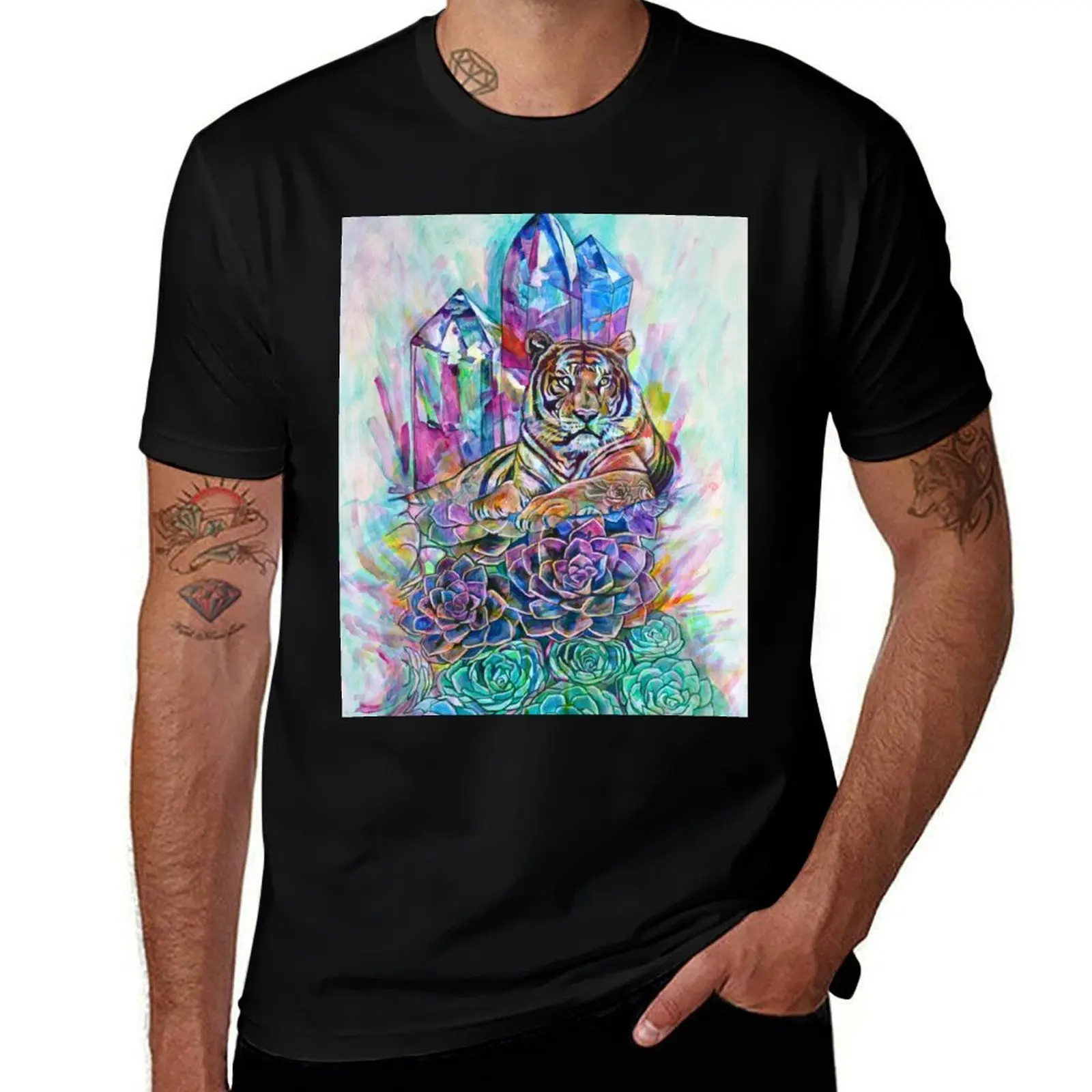 Mystic Tiger T-Shirt Casual Pattern Print Tee Shirt