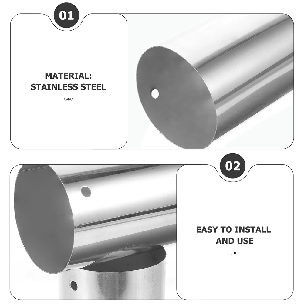 2 Pcs Wall Mount Bracket Handrail Connector for Stair Deck Cable Railing Stainless Steel Tube Fitting Strong Load