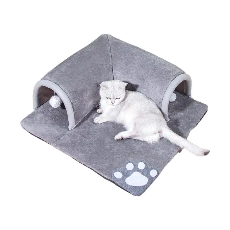 

Игровой тоннель для кошек с подвесной игрушкой, домик для кошек, подвесная игрушка, портативный интерактивный домик для домашних животных, домик для кошек, кроликов, собак