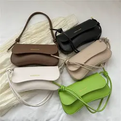 Women Fashion Elegant Premium PU Leather Shoulder Bag Travel Outing Sling Bag Crossbody Handbag Stylish Solid Color Pouch