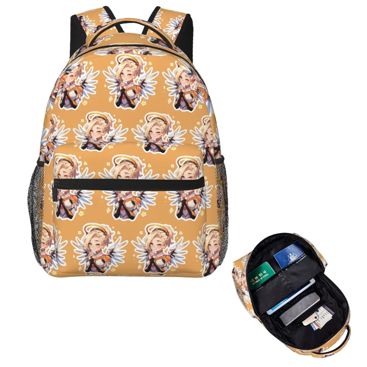 

Cute Mercy Student Backpack School Bag Hiking Travel Daypack for Men Women Fashion Bookbag Shoulder Bags