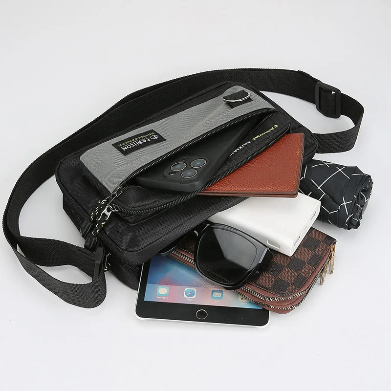 New Anti-splashing Leisure Commuter Men's Stylish and Simple Shoulder Bag, Large-capacity Business Travel Crossbody Bag