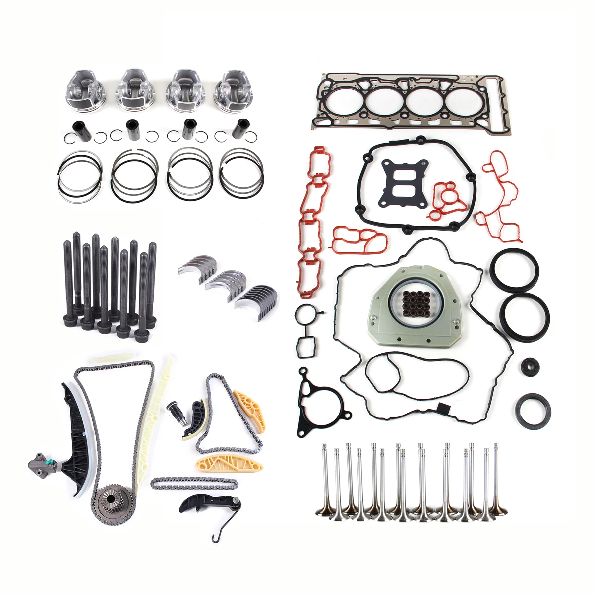 EA888 Gen3 1.8T 23MM Engine Gaskets Rebuilding & Piston Rings Kit For VW Beetle Passat Golf Jetta CPKA CPRA CXBA CXBB