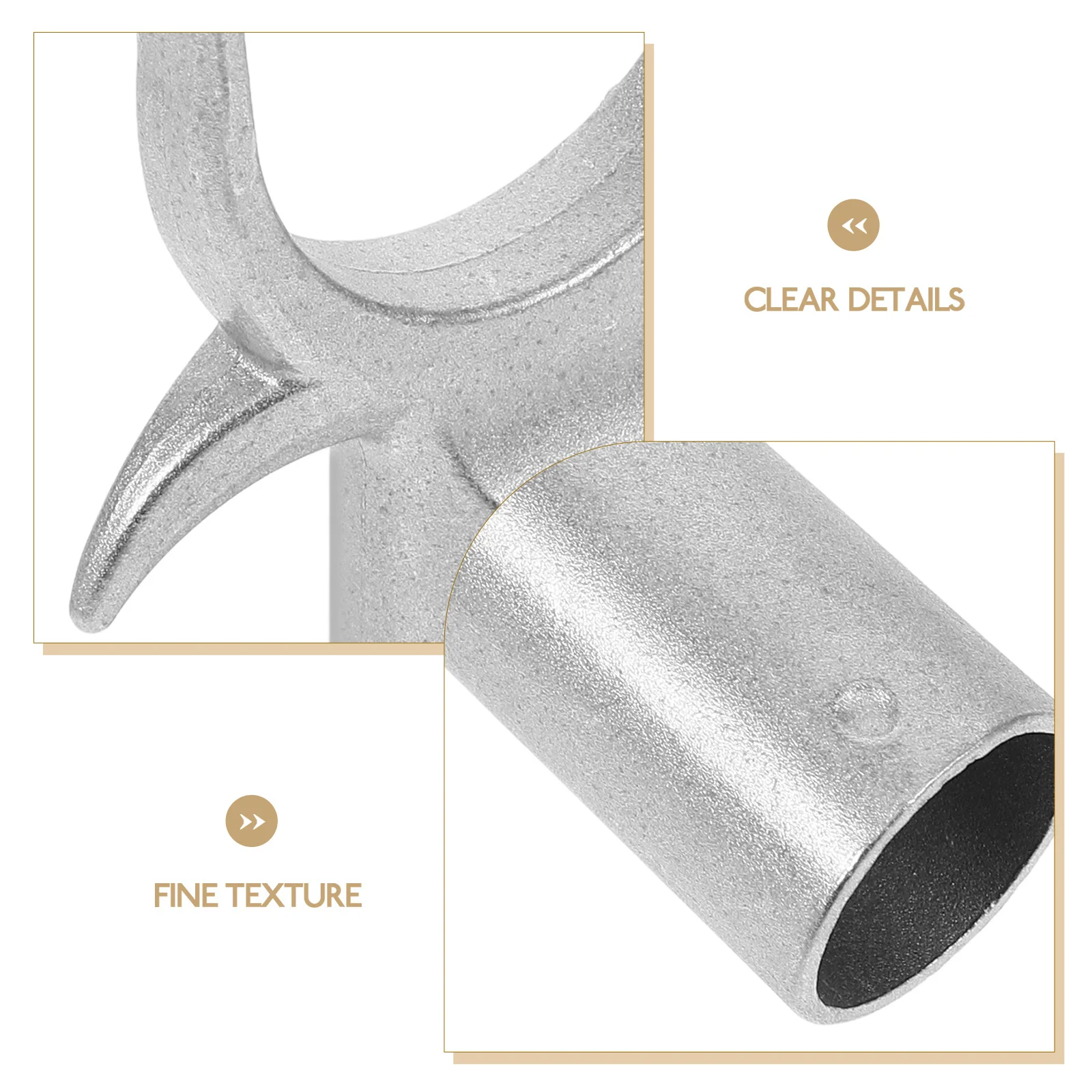 Testine di ricambio per forcella per asta per vestiti in metallo resistente da 3 pezzi, durata di lunga durata per vestiti domestici, strumenti per appendere connettori per pali