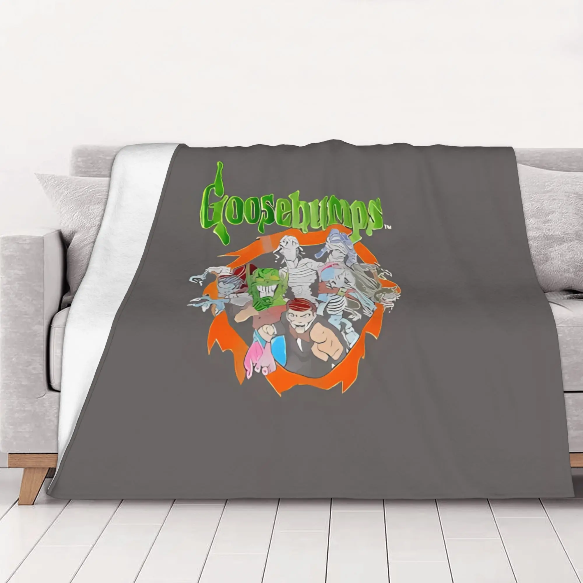 1PC home Cute Room Decor GOOSEBUMPS gray Blanket Throw Blanket Goosebumps Novelty Warm Blanket All Season