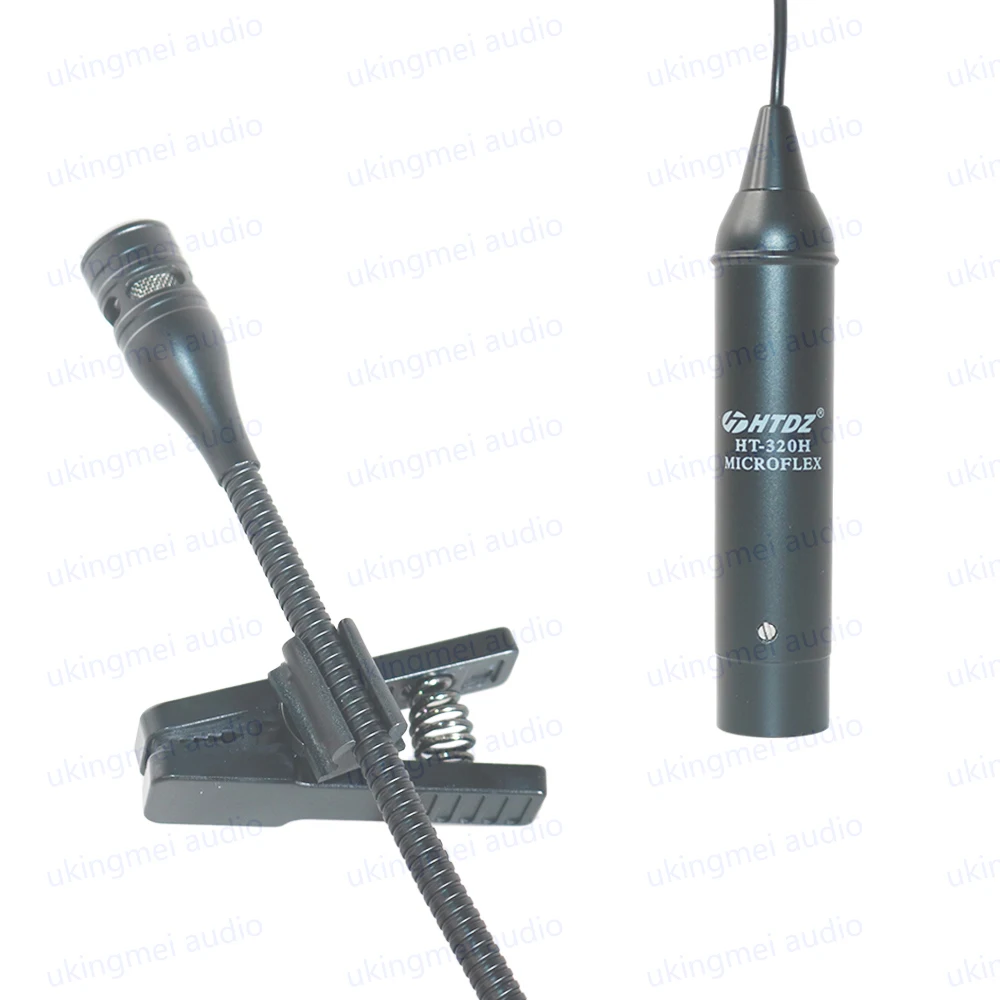 트럼펫 색소폰에 적합한 카디오이드 콘덴서 마이크, 구즈넥 악기 마이크, 10 계량기 오디오 케이블