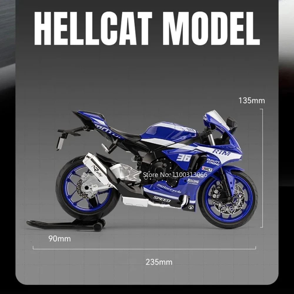 Honda CBR1000 R1M – motos, voitures miniatures, jouets, pneus en caoutchouc avec véhicules musicaux légers, échelle 1:9, pour la décoration de la maison