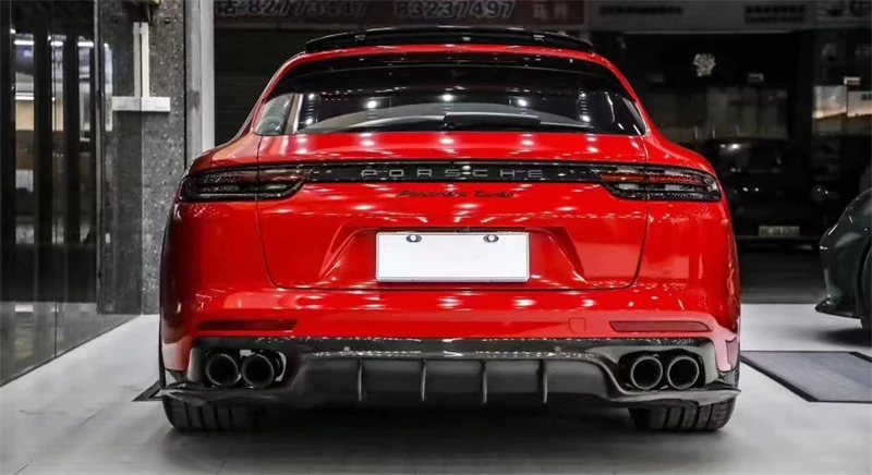 Untuk Porsche Panamera 971 2017 2018 2019 2020 2021 2022 2023 ReaI Kit Spoiler Bibir Belakang Bumper Serat Karbon