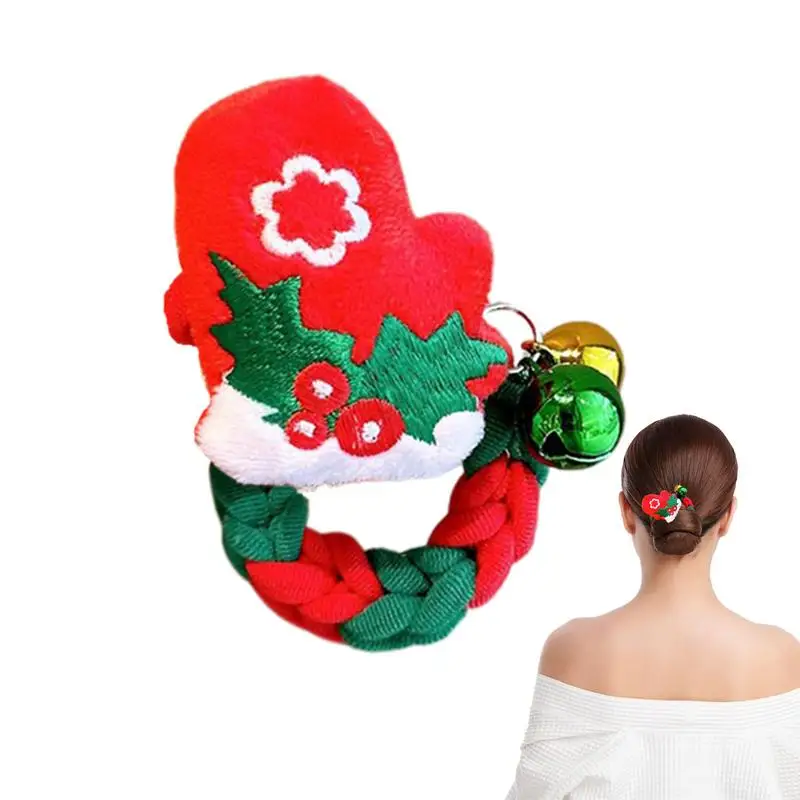 Christmas Scrunchies Christmas Elastic Bow Hair Scrunchies Soft Christmas Elastic Bow Hair Scrunchies Birthday Gift For Women