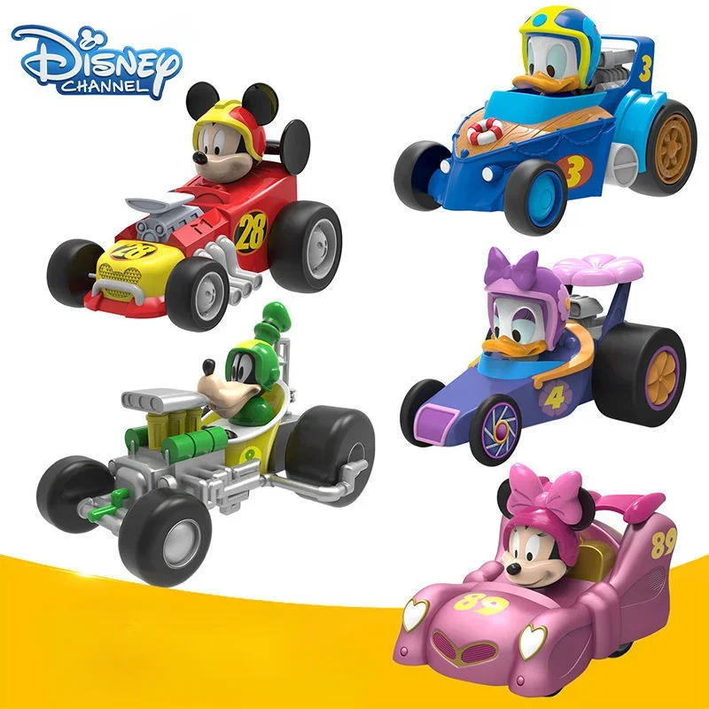 13cm Disney Mickey Mouse Inertial Car Minnie Donald Duck Daisy Goofy Pull Back Car Simulation Model Kids Interest Training Toys