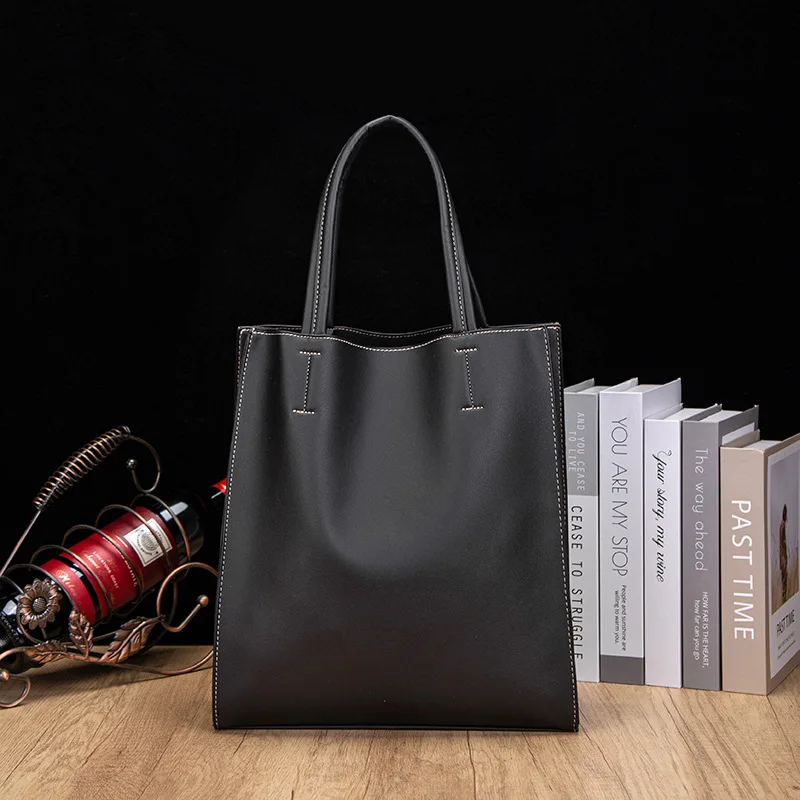 

PU Leather Men Tote Bags Fashion Handbags Men Retro Briefcase Bag Korean Style Male Shoulder Bags